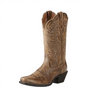 Botas Vaqueras de Mujer de Lujo con Plantilla Floral de PU, Piel Sintética, Punta Cuadrada, Estilo Chelsea Midi, Sin Cordones, para Invierno y Otoño - Product Image 3