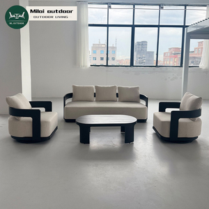 Muebles de Jardín Modernos de Aluminio Impermeables <span class=keywords><strong>para</strong></span> Hotel, Juego de Sofás <span class=keywords><strong>para</strong></span> Exteriores con Cojines <span class=keywords><strong>para</strong></span> Muebles de Patio - Product Image 2
