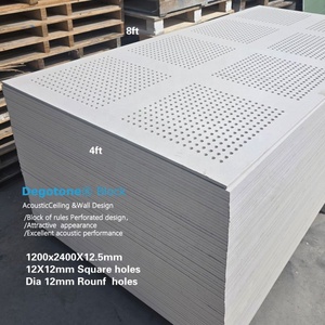 Pannelli Acustici <span class=keywords><strong>in</strong></span> Gesso 4x8, Pannelli Decorativi Perforati Quadrati 8 15 20r, Pannelli Isolanti per Soffitto con Fori per Ufficio - Product Image 5