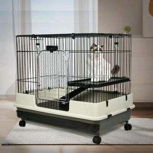 <span class=keywords><strong>Cage</strong></span> à roulettes d'intérieur pour petits animaux pour cochons d'Inde, lapins, furets, chinchillas et autres. - Product Image 2