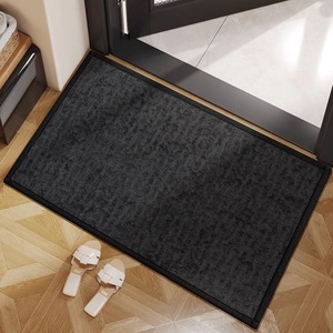 Tapis absorbant pour salle de bain, tapis de sol rectangulaire en peluche, design minimaliste, tapis de douche antidérapant pour l'entrée des toilettes - Product Image 5