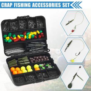 300 pièces Kit de matériel de pêche à la <span class=keywords><strong>carpe</strong></span> comprenant des crochets à changement <span class=keywords><strong>rapide</strong></span> émerillons crochet perles d'arrêt Boilie appât vis Clips de sécurité - Product Image 5