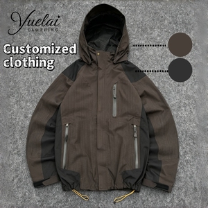 Custom OEM High Quality Men's Softshell Windbreaker Ripstop Nylon Windproof Water Resistant Jacket for Outdoor Streetwear