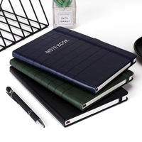 Cahier A5/B5 personnalisé de haute qualité 100 feuilles bureau d'affaires doublé PU sangle élastique porte-stylo personnalisé imprimé couverture rigide