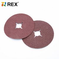Disque de ponçage en fibre de résine à l'oxyde d'aluminium REX 100-180 mm 6,0 mm certifié ISO9001 BSCI pour le ponçage et le polissage intensifs des métaux