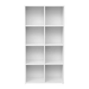 <strong>Wooden</strong> <strong>Bookcase</strong> Shelf 4 Tier Wood Bookshelf Display Stand 8 <strong>Cubes</strong> <strong>Unit</strong> - Product Image 1
