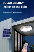 Lampe solaire ronde à succès commercial 100W 200W 300W 400W 500W, éclairage solaire de plafond intérieur/extérieur