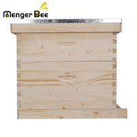 Ruche Langstroth 8 cadres personnalisée Menger Bee B-7L(8F) en sapin de Chine, joint en queue d'aronde, neuve, non assemblée, garantie 2 ans, pour apiculture