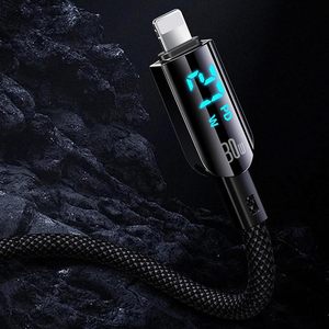 100W 60W Fast Charger Power Nylon Braided PD Fast Charging Type C Data <b>Cable</b> 1M 2M With Led Display - Product Image 4