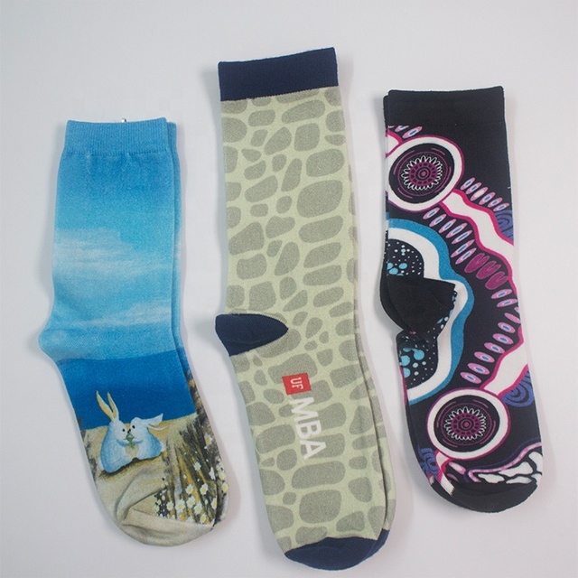 Unisex Socks Manufacture Comfort Custom Personalized Cotton Men Woven Cartoon Socks With Cool Logo