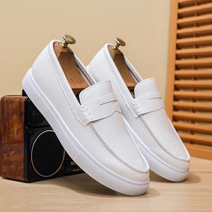 Mocassins plats en cuir PU pour hommes, bout rond, chaussures décontractées pour le travail et les vacances, marque de créateur de haute qualité pour l'hiver et l'automne - Product Image 4