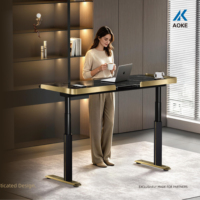 Bureau debout intelligent de luxe avec gestion intégrée des câbles – Bureau debout électrique à hauteur réglable