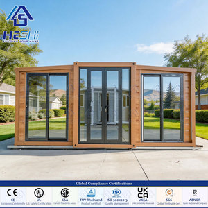 Toit en fibre de verre imperméable, maison préfabriquée extensible en conteneur de 20 pieds sur 30 pieds, 4 chambres, maison déplaçable - Product Image 1