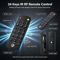 Control Remoto Inalámbrico de Doble Modo IR/RF de 24 Teclas, con Código Fijo y Variable, Control de Velocidad, para Electrónica del Hogar, Fabricación OEM/ODM