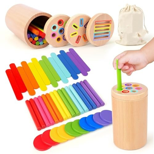 Bébé 0-3 Ans <span class=keywords><strong>Montague</strong></span> En Bois Éducation Précoce Jouets arc-en-ciel Couleur Classification Bloc Forme Correspondant Puzzle Jouets - Product Image 3