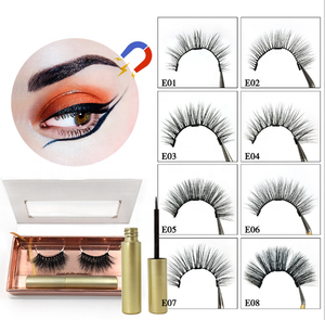 Eyeliner liquide noir minéral imperméable, kit de faux cils magnétiques <span class=keywords><strong>3D</strong></span>, faux cils réutilisables - Product Image 5