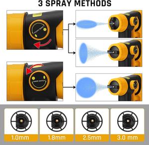 Pulvérisateur de peinture sans fil compatible avec la batterie Dewat 20V, pulvérisateur de peinture sans balais avec 4 buses pour la peinture de clôtures et de chaises en DIY - Product Image 4