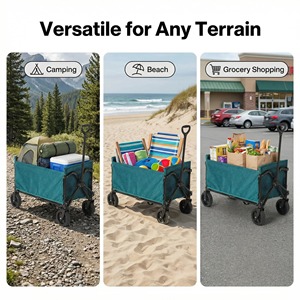 Chariot de camping pliable tout-terrain personnalisé, réglable, pour jardin, plage, pique-nique, camping - Product Image 6
