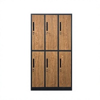 Casier en acier moderne de style minimaliste à 6 portes, durable, résistant à la corrosion, structure démontable, épaisseur 0,6-0,8 mm, grande capacité