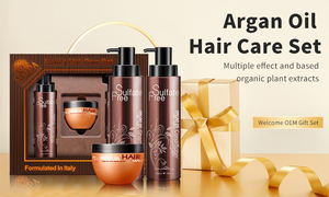 OEM Private Label Arganöl Luxus-Geschenkset für die Haarpflege Organisches Sulfatfreies Shampoo und Conditioner - Product Image 2