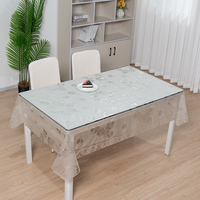 Nappe de table transparente en PVC avec paillettes argentées RNPT, imperméable, décorative, pour la restauration, les hôtels et les célébrations
