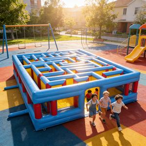 Vente flash : labyrinthe gonflable pour adultes <span class=keywords><strong>pas</strong></span> <span class=keywords><strong>cher</strong></span>, jeu de labyrinthe gonflable, équipement de terrain de jeu géant en plein air - Product Image 5