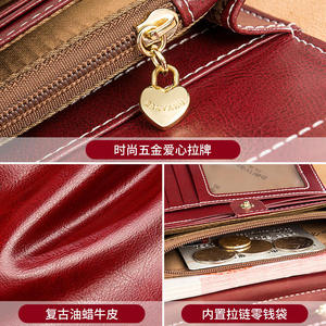 Andong Long Wallet <b>Purse</b> for Women <b>Girls</b> Genuine Cow Leather Fashion Clutch Bag Phone Pocket Wallets Rfid Blocking - Product Image 3