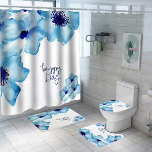Customized Printed logo 100% Polyester Bathroom <strong>Shower</strong> <strong>Curtain</strong> <strong>with</strong> Buckle <strong>Lining</strong>, Custom Printed Design <strong>Shower</strong> <strong>Curtain</strong> - Product Image 6