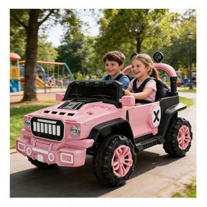 Auto Eléctrico Infantil de 4 Ruedas, Motor 390, Batería de 12V 7Ah, Control por Aplicación, Consola, Columpio, USB, Música, Luces Intermitentes, Plástico - Product Image 1