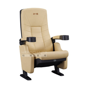 เก้าอี้โรงหนัง Manwa Expo รุ่น HB812 สีขาวนวล ปรับพนักแขนได้ พร้อมที่วางแก้ว - Product Image 4