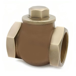Raccord horizontal en bronze de qualité supérieure avec extrémité femelle BSP vissée en bronze pour le traitement de l'eau et de l'huile à haute température - Product Image 2