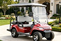 Voiturette de golf électrique A827.2+2 à 2+2 places pour le transport des entraîneurs, des groom et du personnel des clubs équestres.