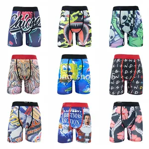 Mens Designer Breathable Knitted Mid-Rise Cartoon Printed <b>Boxer</b> Briefs Soft Comfortable Branded Underwear - Product Image 6