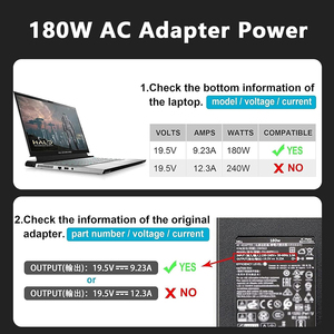 240W High Power Barrel Tip Charger For Dell, 19.5V 12.3A, Export Ready For <b>EU</b>/US/AU/UK Markets - Product Image 2