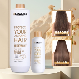 LUXLISS Salon proteico idratante riparazione danneggiato lucido lucido lisciante collagene crema per il trattamento dei <span class=keywords><strong>capelli</strong></span> per i <span class=keywords><strong>capelli</strong></span> danneggiati - Product Image 5