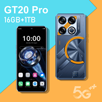 Versión Global Gt20 Pro 5g Smartphone 16g+1tb Memoria Pantalla HD de 7.3 Pulgadas Teléfono Móvil Android 15