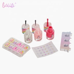 Recién llegado, maquillaje para niñas, juego de esmalte de uñas para chico, Juego de puntas de uñas artísticas, esmalte de uñas de unicornio arcoíris encantador no tóxico personalizado para niños y niñas - Product Image 3