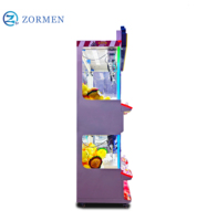 Máquina expendedora de garras apilable de doble capa para 4 jugadores Zormen Source Factory, con luz RGB de mapache, ideal para fiestas y carnavales.