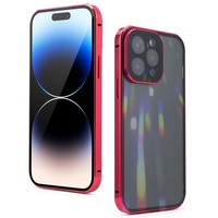 Étui de téléphone de luxe à double face magnétique électroplaqué, anti-espion, étanche, antichoc, compatible avec la charge sans fil