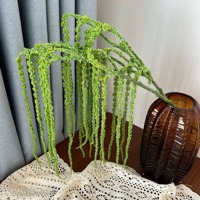 Tige de fleur artificielle Amarante verte avec feuilles de lierre pour centres de table et décoration de mariage