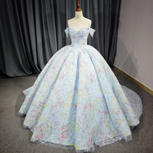 Jancember DY6737 Classique Hors Épaule Paillettes Empire Robe De Bal Quinceanera Robes - Product Image 1