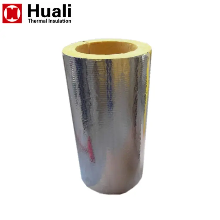 Fibra de vidro de Isolamento Acústico 64 Densidade kg/m3 Lã de Vidro Tubo