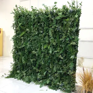 GNW 저렴한 인공 꽃 벽 배열 넓은 지역 녹색 식물 새해 꽃 4 평방 미터 학교 배경으로 돌아 가기