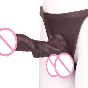 Sous-vêtements en silicone Strapon Pénis Pantalon Gode Homme Godes Réalistes Masturbateurs Pénis Sex Toys pour Gay Lesbiennes Adultes <span class=keywords><strong>Cosplay</strong></span> - Product Image 5