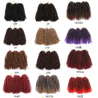 8 pouces Marlybob fibre synthétique haute température Crochet Dreadlocks Extension de cheveux tressés bouclés 90g