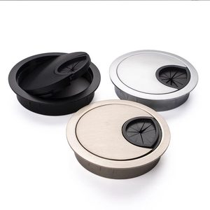 Round Cable Management <b>Box</b> Zinc Alloy Dustproof Cover Bolt Inserting Type Minimalist Office Desktop Furniture Hardware Accessory - Product Image 4