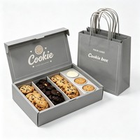Caja desechable para galletas con divisores para vasos de salsa, contenedor plegable de grado alimenticio con ranuras, cajas de embalaje para cupcakes de panadería, ¡gran oferta!