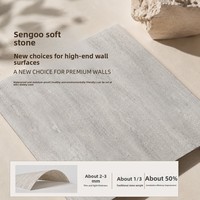 Panel Dinding Batu Lunak Besar Bertekstur Fleksibel Ringan Dapat Dibengkokkan Veneer Dekoratif untuk Dinding Interior Langsung dari Pabrik