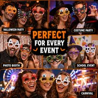 Lunettes d'Halloween tendance aux formes variées, lunettes effrayantes pour fêtes costumées, cadeaux de fête, fournitures de carnaval et de déguisement