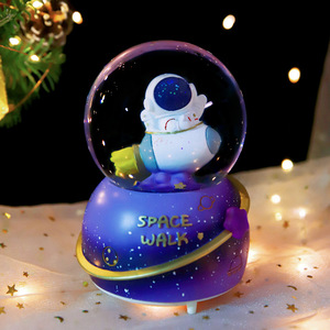 Nueva Bola de Cristal <span class=keywords><strong>Interstellar</strong></span> con Astronauta, Caja Musical con Astronauta, Decoración de Cumpleaños con Copo de Nieve y Polo Acuático para Niños - Product Image 2